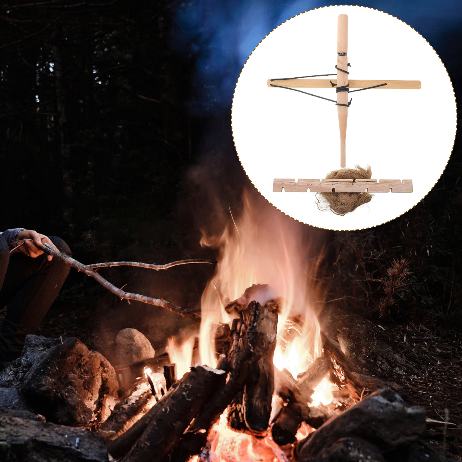 Outdoor Camping Fire - 원시 불쏘시개 활쏘기 도구 야외 캠핑