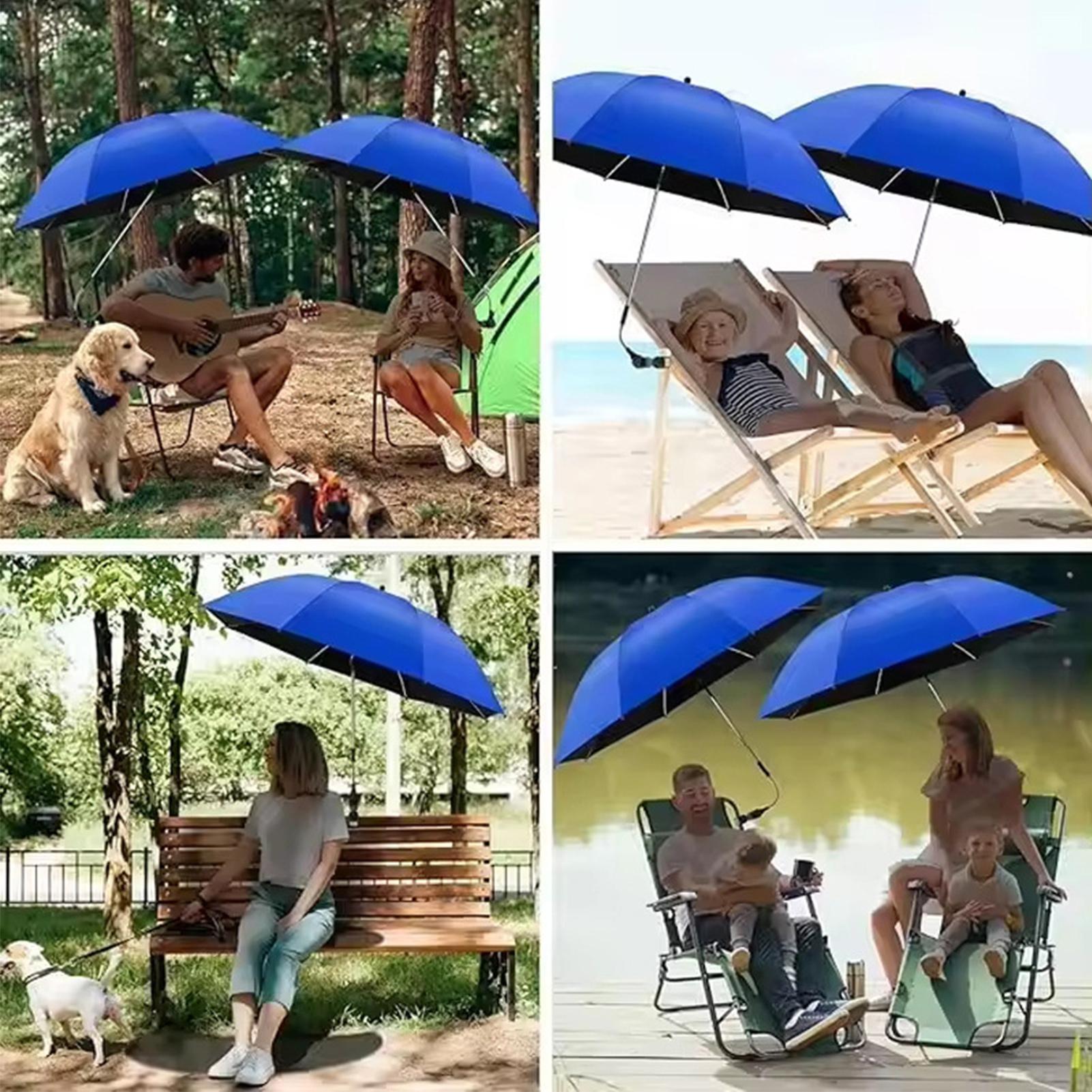 Outdoor Camping Umbrella - 360도 조절 가능한 해변용 파라솔, 접이식