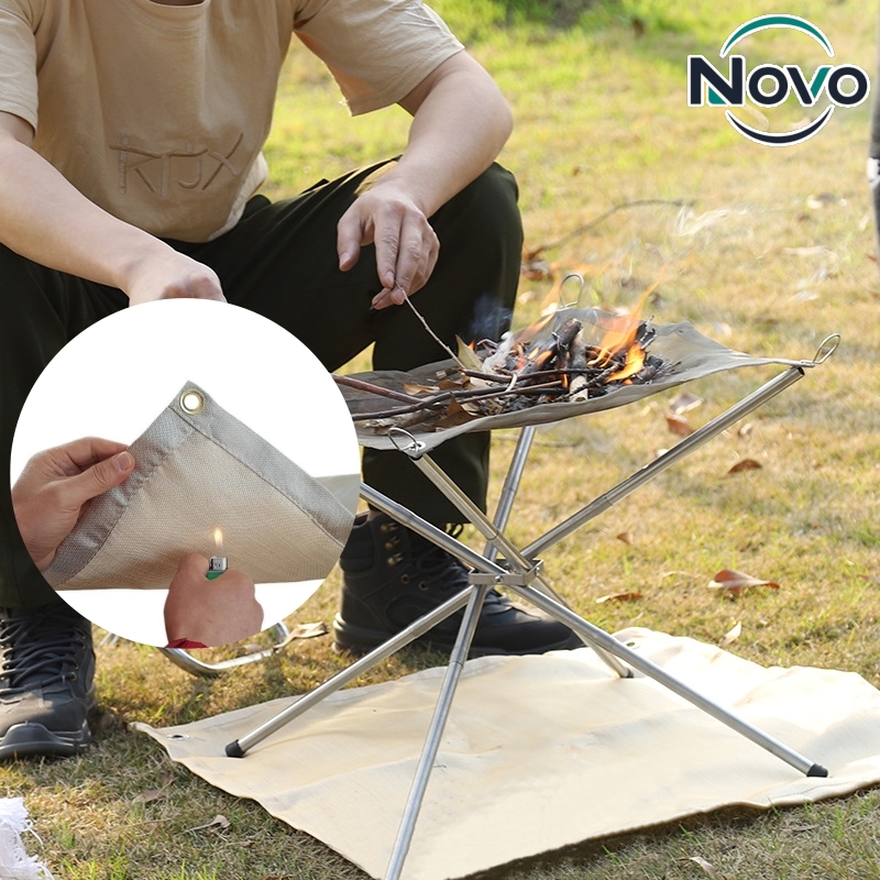 Outdoor Camping Fire - 야외 캠핑 화덕 매트, 캠프파이어 바베큐