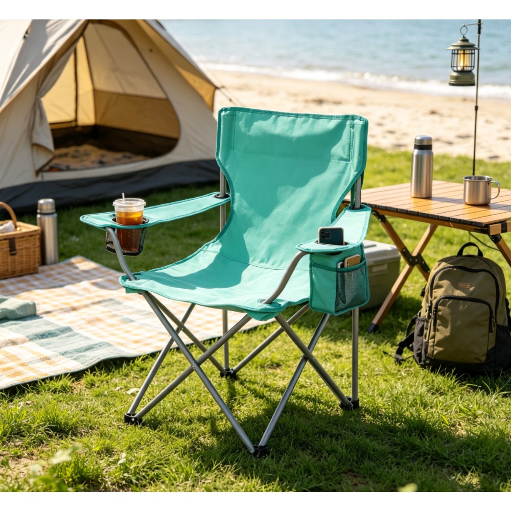 Camping Quad - 오자크 트레일 쿼드 접이식 캠프 의자(컵홀더