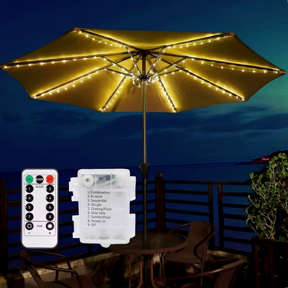 Outdoor Camping Umbrella - 1PC 야외용 우산 조명 무선 104LED