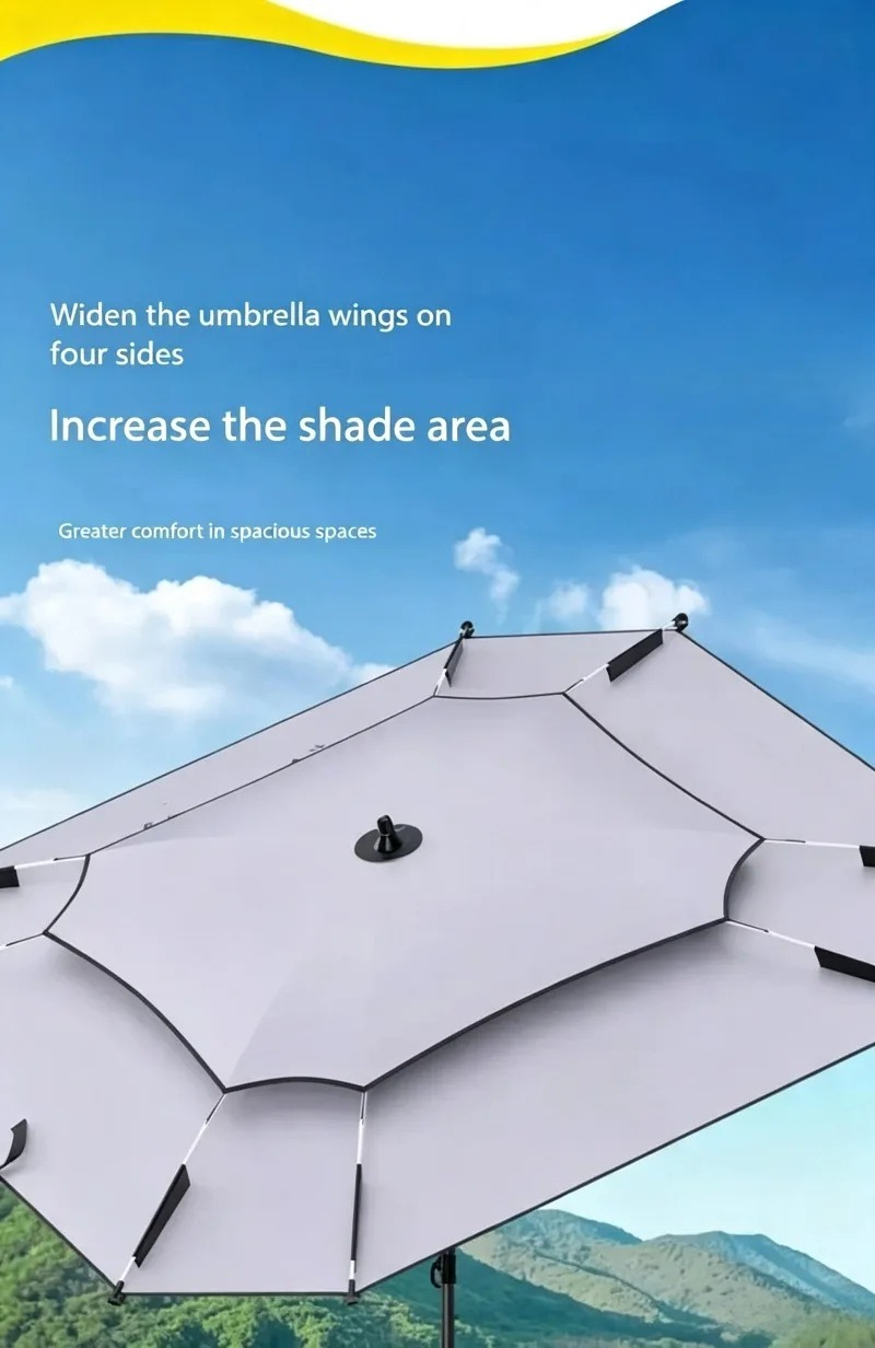Outdoor Camping Umbrella - 휴대용 사각 낚시 우산업그레이드된 야외 야생