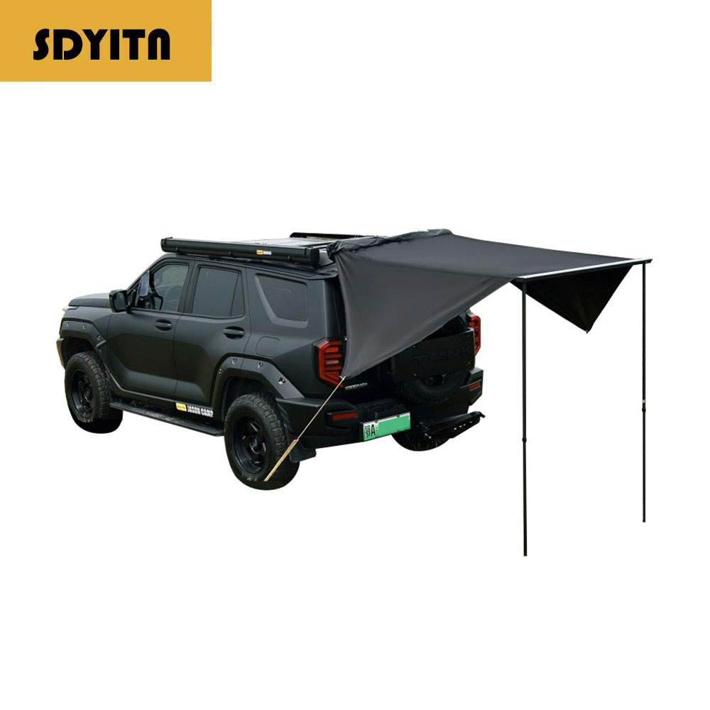Outdoor Camping Car Tail Tent - 알루미늄 합금 블랙 더블 윙 탑