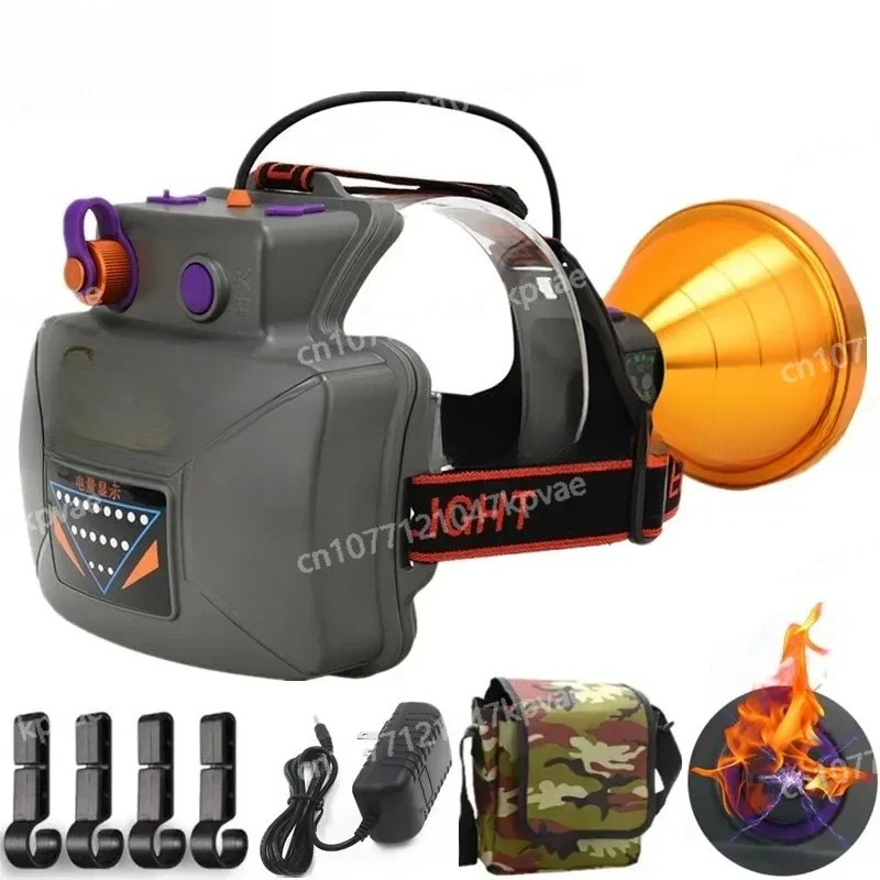 Outdoor Camping Gear - P90 유도 헤드 손전등 12V, 18650