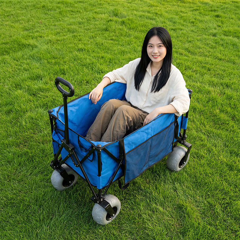 접이식 금속 비치 웨건, 빠른 분리형 회전식 풍선 바퀴 - Outdoor Camping Set 리뷰 및 가격