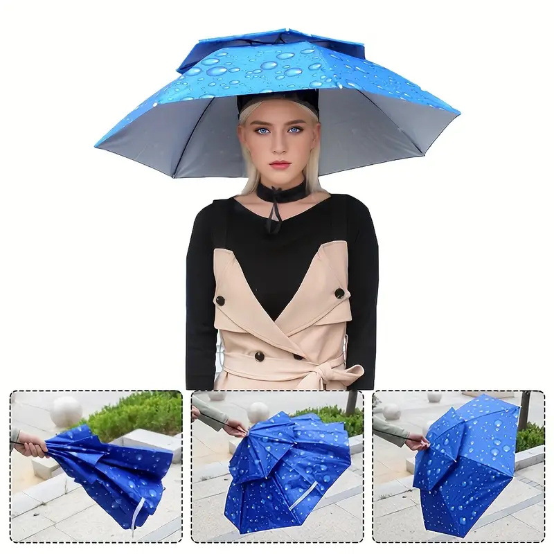 이중 레이어 조절 가능 낚시 우산 모자 접이식 핸즈프리 - Outdoor Camping Umbrella 리뷰 및 가격