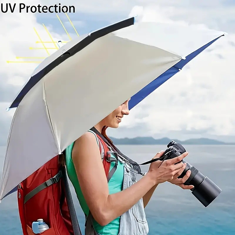 이중 레이어 조절 가능 낚시 우산 모자 접이식 핸즈프리 - Outdoor Camping Umbrella 리뷰 및 가격