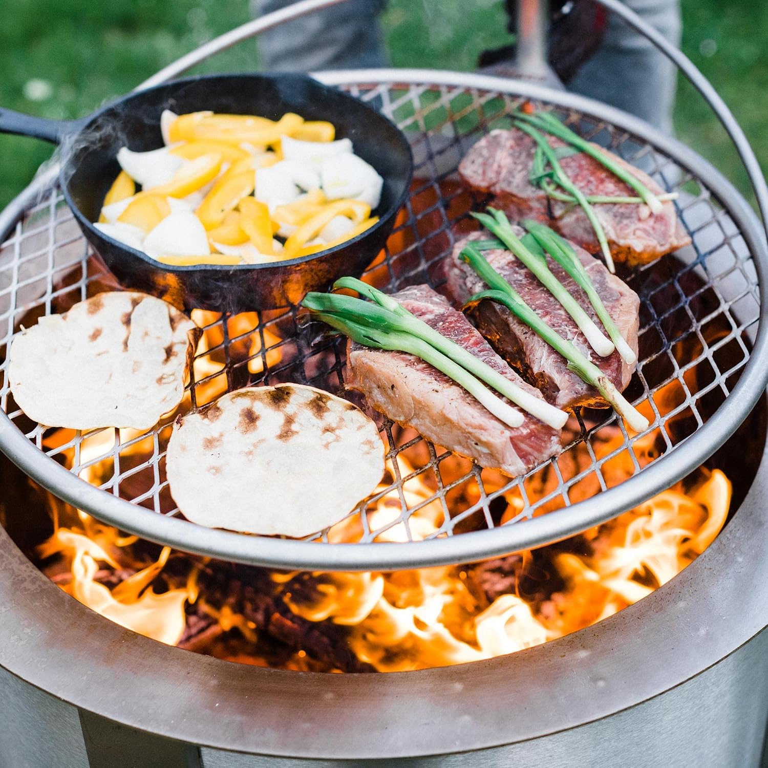 24인치 스테인리스 스틸 캠프파이어 그릴, 내구성 있는 - Outdoor Camping Fire 리뷰 및 가격