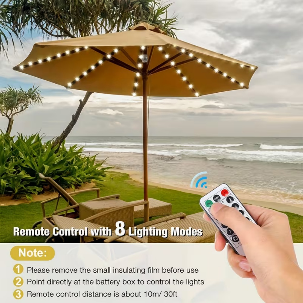 1PC 야외용 우산 조명 무선 104LED 8가지 모드 - Outdoor Camping Umbrella 리뷰 및 가격
