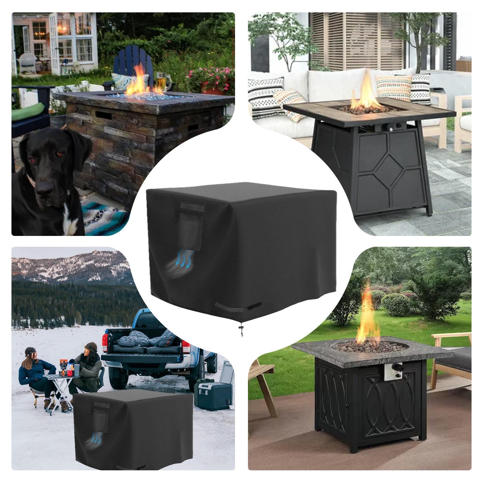 화로 덮개 사각형 30인치 방수 보호막 파티오, 현관, - Outdoor Camping Fire 리뷰 및 가격
