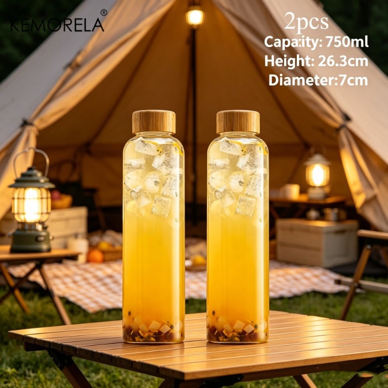 2/4PCS 유리 스포츠 물병(뚜껑 포함) 누출 방지  - Outdoor Camping Activities For Adults 리뷰 및 가격