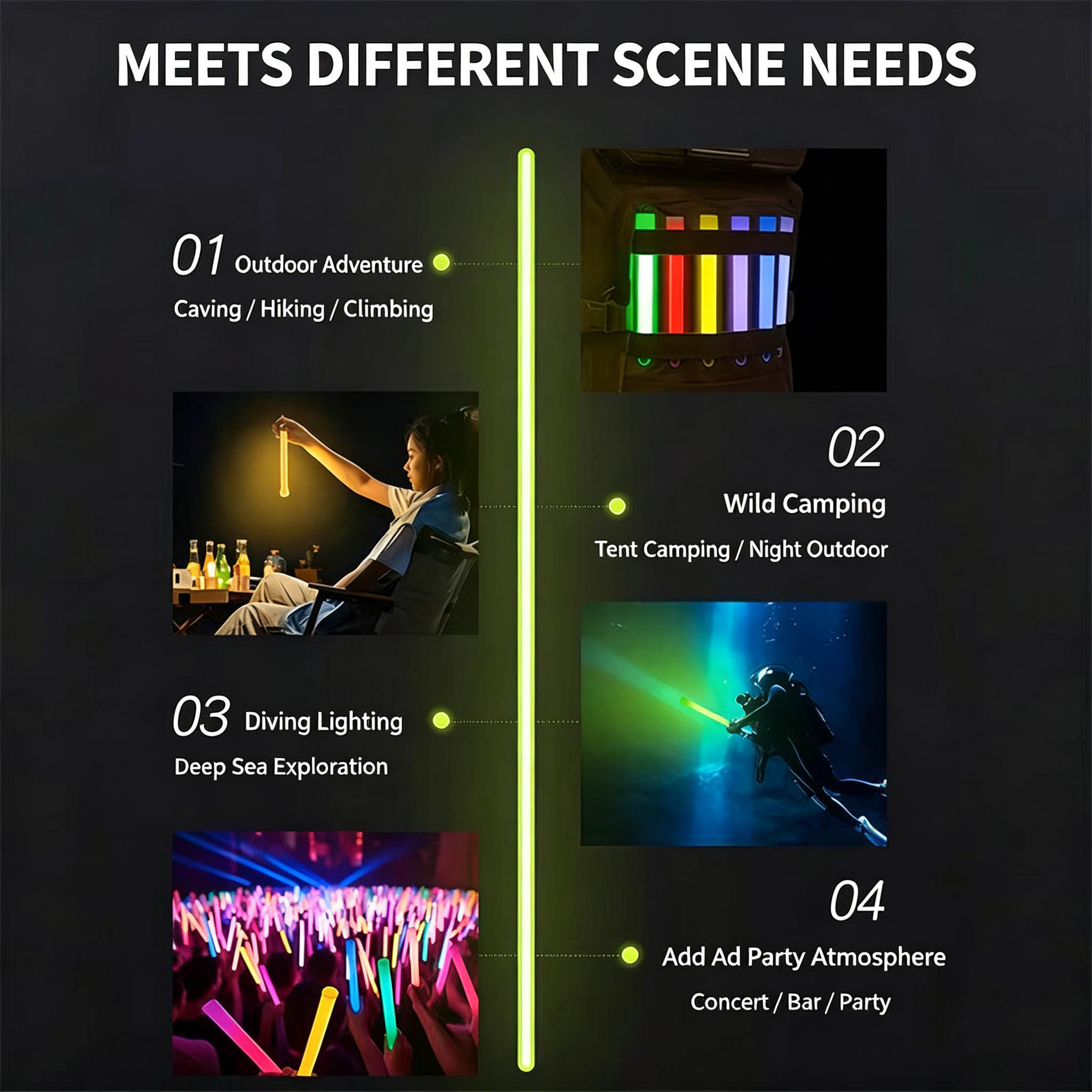 6인치 전술용 야광봉, 비상 생존용, 야외 캠핑, 하이 - Glow Sticks Survival 리뷰 및 가격