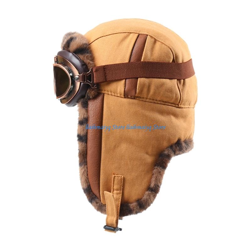 573B 방풍 사냥꾼 파일럿 모자 동물 디자인 플러시  - Outdoor Camping Activities For Adults 리뷰 및 가격