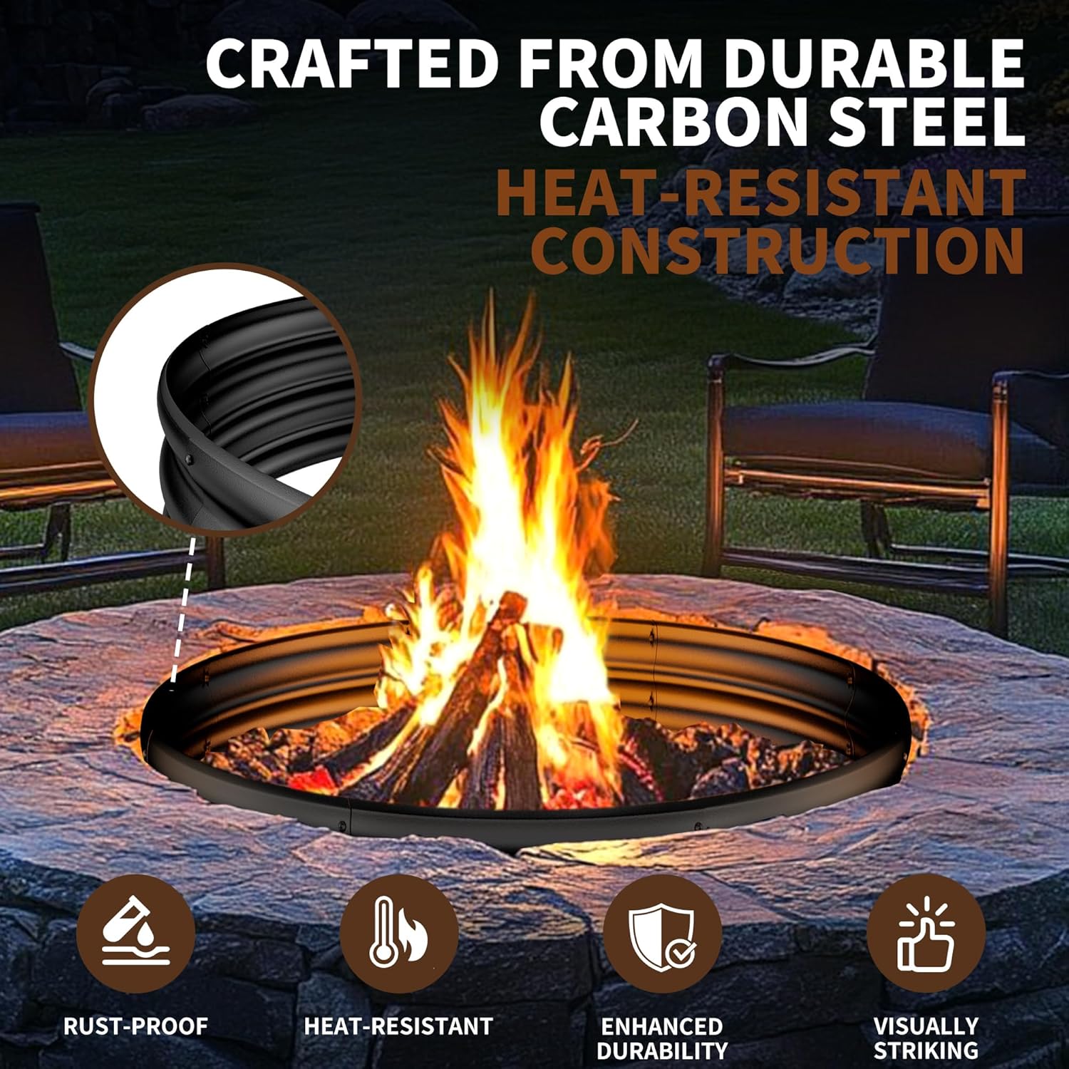 36인치 헤비듀티 화덕 링(야외 장작용), 고온 코팅  - Outdoor Camping Fire 리뷰 및 가격