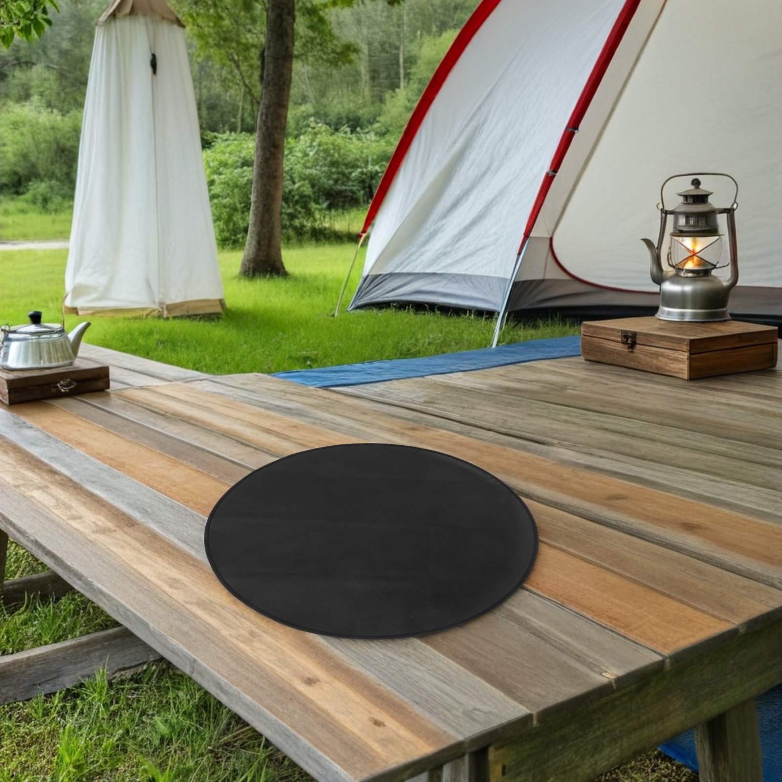 둥근 내화성 바베큐 매트 내열성 화덕 매트 야외 그릴  - Outdoor Camping Fire 리뷰 및 가격