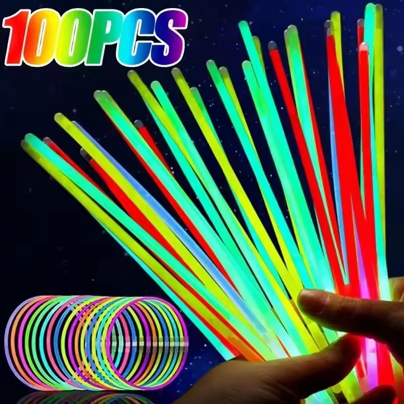 50/100개 형광 스틱 파티 다채로운 발광 스틱 밝은 - Glow Sticks Survival 리뷰 및 가격