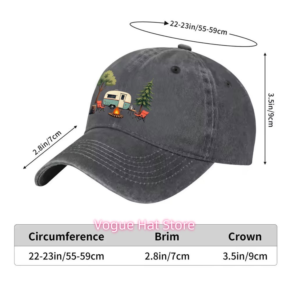 1pc 캐주얼 다용도 캠핑 RV 패턴 프린트 워싱 야구 - Outdoor Camping Activities For Adults 리뷰 및 가격